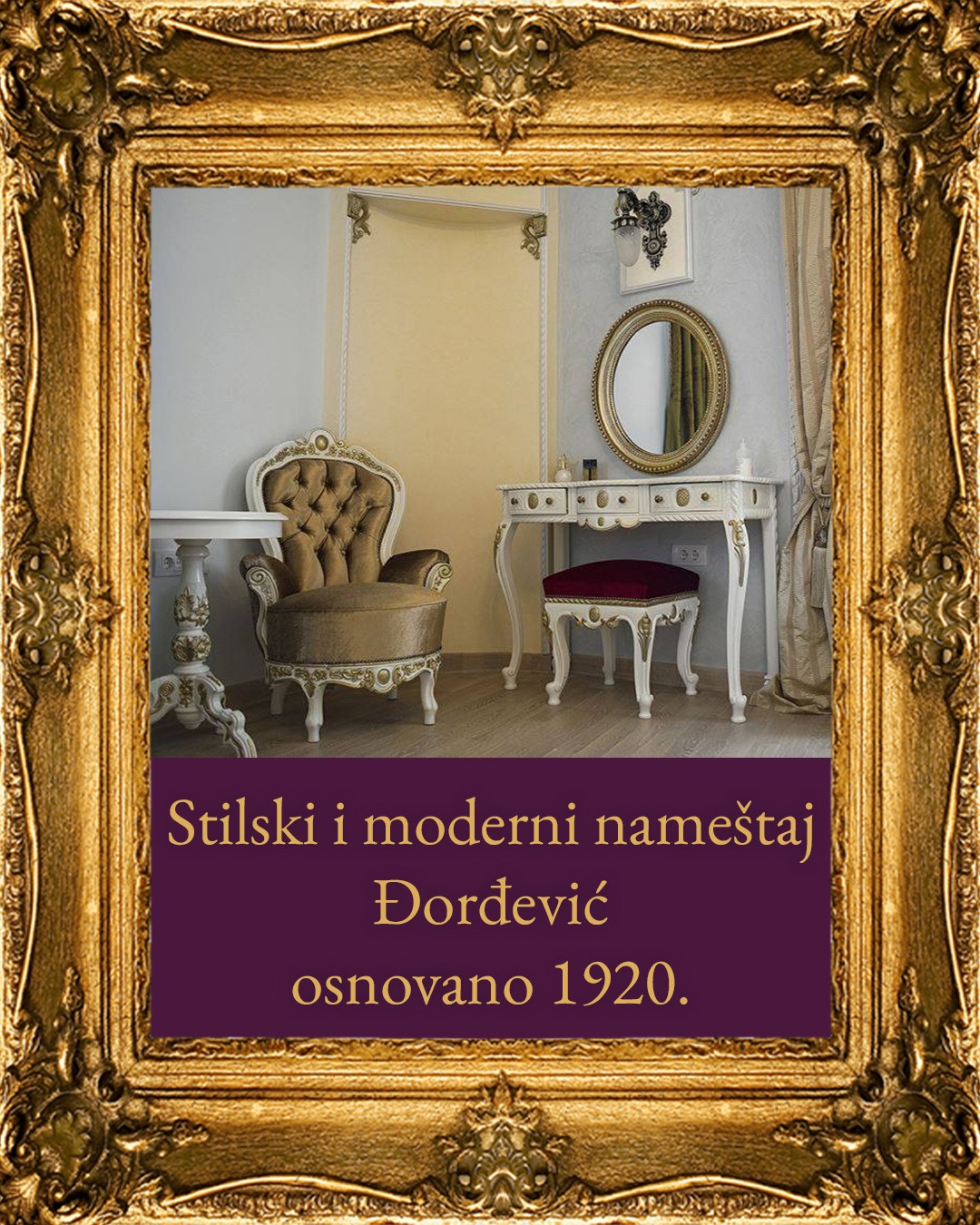 Enterijer sa stilskim nameštajem